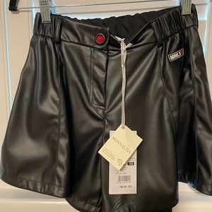 Girls NWT Mona Lisa Vegan Leather Shorts